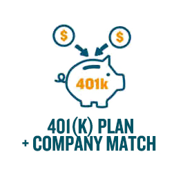 401(k) Plan + company match 